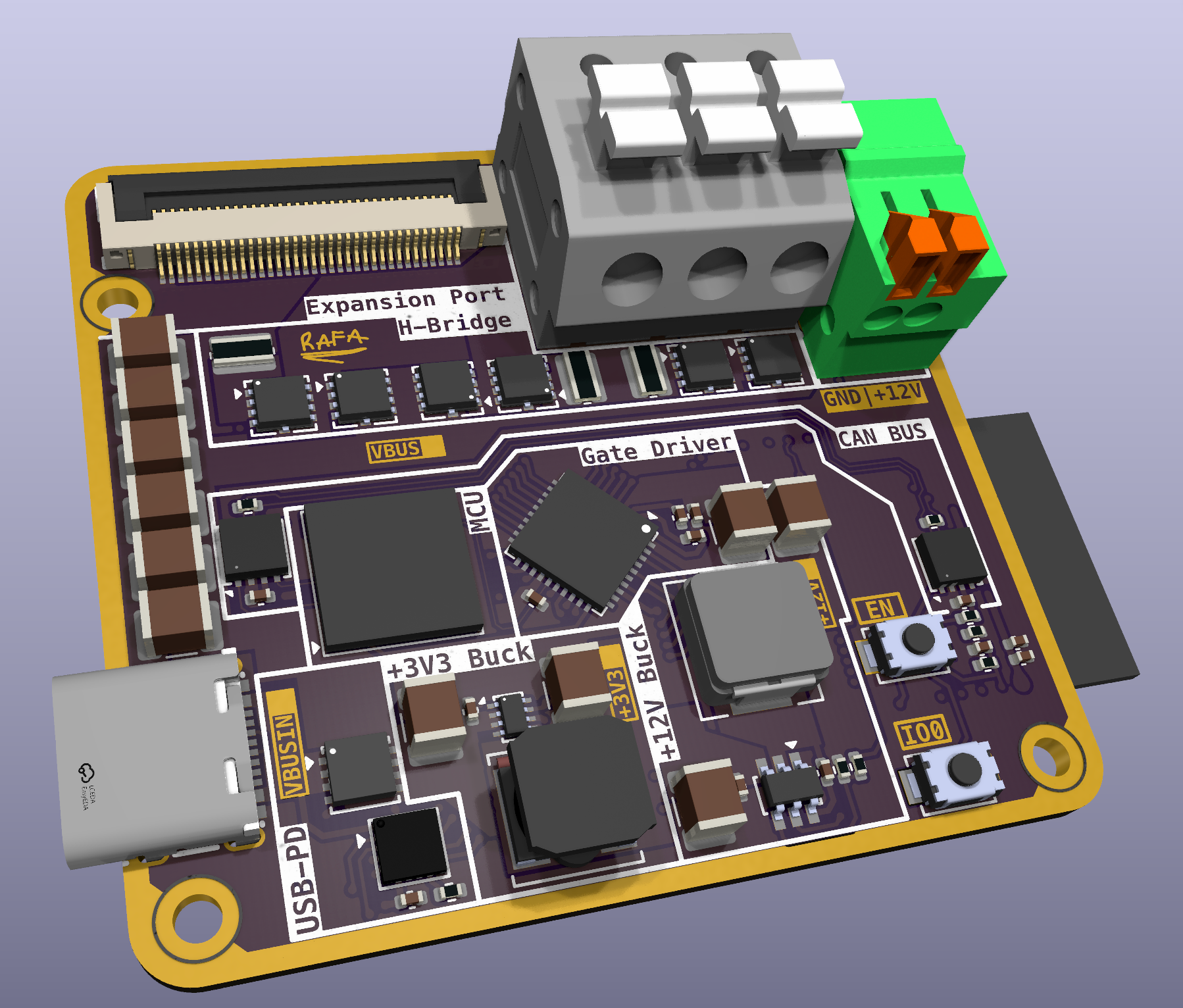 PCB Board Rendering